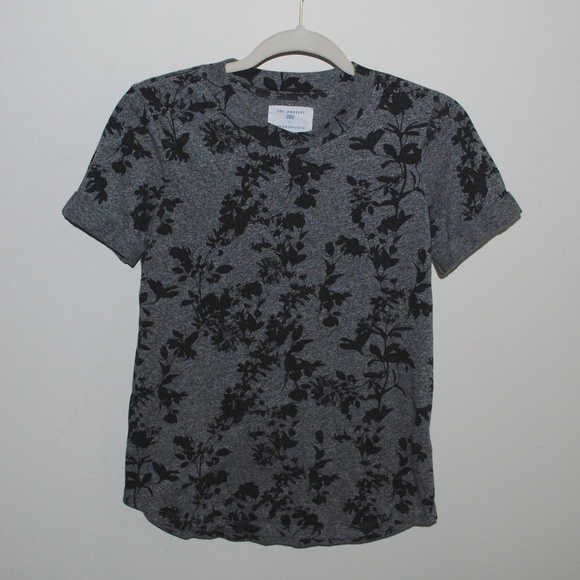 Sol Angeles Tops - Sol Angeles x Anthropologie Grey Floral Top